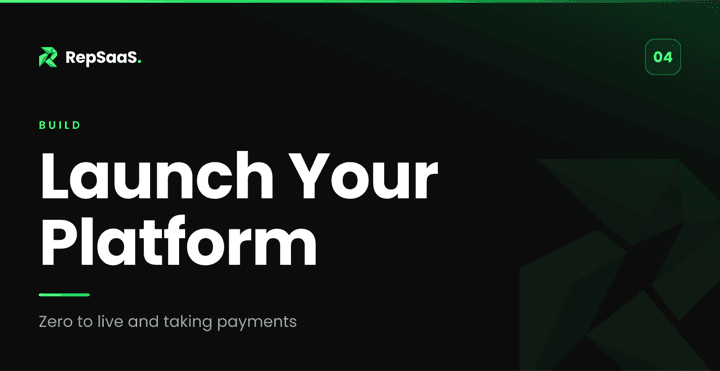 Course 04 in the classroom: Launch Your Platform. Zero to live and taking payments, in order, nothing missed.